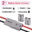 Spurtar Batterieanschluss 50A Batterie Stecker 2 Stück, 12V 6AWG Akku Schnellanschluss Stecker für Auto Wohnmobil Wohnwagen Motorrad Boot Solaranlagen