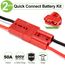 Spurtar 50A Batterie Schnelltrennstecker(2 Stück) 6 Gauge Kabelbaum 12-36V Schnellkupplung Überbrückungskabel Recovery Kit für Auto ATV Hebebühnen Motoren Anhänger, Rot