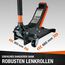 Kraftwelle 4T Rangierwagenheber extra Flach 75mm-500mm Wagenheber Jack 3000 kg KFZ Auto PKW Hydraulik Doppelkolben