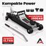Wagenheber 2,5T extra flach – Hydraulischer Rangierwagenheber mit Transportkoffer, 3 Gummiauflagen & Adapter – Auto Wagenheber für PKW bis 2.500 kg (Hellgrau)
