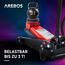 Arebos 3T Hydraulischer Rangierwagenheber mit integriertem Fußpedal | Unterfahrhöhe 130-508 mm | 2 Gummi-Auflagen | Wagenheber Jack 360° Rollen | Heber Ständer KFZ Auto PKW