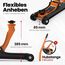 Wagenheber 2,5T extra flach – Hydraulischer Rangierwagenheber mit Transportkoffer, 3 Gummiauflagen & Adapter – Auto Wagenheber für PKW bis 2.500 kg (Orange)