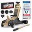 Wagenheber 2,5T extra flach – Hydraulischer Rangierwagenheber mit Transportkoffer, 3 Gummiauflagen & Adapter – Auto Wagenheber für PKW bis 2.500 kg (Beige)