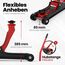 Wagenheber 2,5T extra flach – Hydraulischer Rangierwagenheber mit Transportkoffer, 3 Gummiauflagen & Adapter – Auto Wagenheber für PKW bis 2.500 kg (Rot)