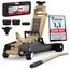 Wagenheber 2,5T extra flach – Hydraulischer Rangierwagenheber mit Transportkoffer, 3 Gummiauflagen & Adapter – Auto Wagenheber für PKW bis 2.500 kg (Beige)