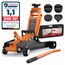 Wagenheber 2,5T extra flach – Hydraulischer Rangierwagenheber mit Transportkoffer, 3 Gummiauflagen & Adapter – Auto Wagenheber für PKW bis 2.500 kg (Orange)