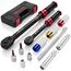 ALAIAL Drehmomentschlüssel 1/2" & 3/8", 20-220Nm, 5-60Nm Drehmomentschlüssel 12-tlg. Set mit Verlängerung, Reifenschutz Steckdosen, Zündkerzenhülse, Bits und Sockets für Fahrrad, Motorrad, Auto