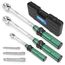 DISEN 6-tlg Drehmomentschlüssel-Set mit Präzisions Kalibrierung (1/2"+3/8"+1/4" Zoll) - Bidirektionaler Ratschenkopf, für Auto, Motorrad, Fahrrad - Mit Kalibrierzertifikat & Aufbewahrungskoffer