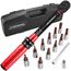 ATsafepro 14-Tlg Klein Drehmomentschlüssel Fahrrad 1–25 NM 1/4'', Drehmoment Schlüssel Auto Set, 72-Zahn-Zweiseitig Verstellbar, Mit Verlängerungsstange, 3/8 Zoll-Adapter Und Steckdosenbits