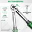 ss shovan 21TLG Drehmomentschlüssel Fahrrad, 1/4 Zoll 2-24 Nm Torque Wrench Set, 72 Zähne Umschaltknarre, ± 3% Fehlergenauigkeit, Ratschenkasten inklusive 3/8" Adapter, Phillips Hex und Torx Bits