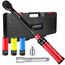 ATsafepro Drehmomentschlüssel 1/2 Zoll, 20-230 Nm 7 tlg. Drehmomentschlüssel Set mit 3 Stecknüsse (17mm, 19mm, 21mm), 1/2"-3/8" Adapter, 125 mm Verlängerungsstange, ±3% Genauigkeit