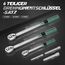 DISEN 6-tlg Drehmomentschlüssel-Set mit Präzisions Kalibrierung (1/2"+3/8"+1/4" Zoll) - Bidirektionaler Ratschenkopf, für Auto, Motorrad, Fahrrad - Mit Kalibrierzertifikat & Aufbewahrungskoffer