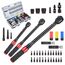 1/4 & 3/8 & 1/2-Zoll Knarren-Drehmomentschlüssel, 41-teiliges Drehmomentschlüssel-Set mit Steckschlüsseln und Verlängerungen, Inbus, Torx, magnetische Zündkerze für Auto, Motorrad und Fahrradreparatur