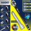 MASKO® Drehmomentschlüssel 6tlg. Set 40-210Nm 1/2' CV inkl. 3 Stecknüsse 17mm 19mm 21mm & Verlängerung 125mm Montagehandschuhe Koffer +/- 4% Toleranz Reifenschlüssel Auto Drehmoment-Schlüssel, Schwarz