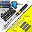 MASKO® Drehmomentschlüssel 45-tlg. Set Auto, Fahrrad & Motorrad 1/4 Zoll 5-25Nm inkl. Handschuhe, Magnetische Zündkerzenhülse Stecknüsse mit Verlängerungsstange 100mm +/- 4% Toleranz Reifenschlüsse