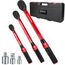 ATsafepro 6-tlg Drehmomentschlüssel Set 1/4", 3/8", 1/2",Drehmomentschlüssel Fahrrad 1-25Nm, 5-60Nm, 20-230Nm mit 72-Zahn-Ratsche, ±3% Genauigkeit & 3 Steckdosenadapter für Motorrad, Auto,Fahrrad