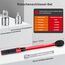 ATsafepro Drehmomentschlüssel 3/8'', 5–60 Nm Drehmomentschlüssel Set mit 3/8" auf 1/4"&1/2" Stecknuss Adapter & 15 cm Verlängerung,±3% Genauigkeit für Auto, Fahrrad, Motorrad