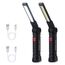 Tolesum 2er Set LED Arbeitsleuchte Wiederaufladbar: Werkstattlampe mit Magnetfuß & Haken-5 Modi USB Taschenlampe, 360° Drehbar & Klappbar Inspektionslampe für KFZ Reparatur,Werkstatt,Camping,Notfall