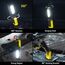 Napatyre Arbeitsleuchte LED Akku, 800LM Werkstattlampe mit Haken und Magnetfuß, 360° Drehbare 3 Lichtmodi Taschenlampe Werkstatt Handlampe für Auto Reparatur Camping Notfall (1 Stück)
