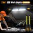 SYLSTAR Werkstattlampe LED mit Sensorsteuerung, 2400LM Motorraumleuchte mit 3 Helligkeitsmodi, 4400mAh LED Arbeitsleuchte mit Magnet und Haken, für Werkstatt,Autoreparatur,Garage,Camping und Notfälle