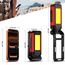 Daphomeu LED Werkstattlampe 2 Stück, Ultrahelle COB Arbeitsleuchte & LED Taschenlampe, Rotem Notlicht mit Drehbar Magnetfuß, Wiederaufladbar Inspektionslampe für Autoreparaturen, Werkstatt und Camping