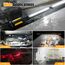 SYLSTAR Werkstattlampe LED mit Sensorsteuerung, 2400LM Motorraumleuchte mit 3 Helligkeitsmodi, 4400mAh LED Arbeitsleuchte mit Magnet und Haken, für Werkstatt,Autoreparatur,Garage,Camping und Notfälle