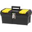 STANLEY Werkzeugkoffer leer/Werkzeugbox Werkzeugkasten - Werkzeugkiste (16 Zoll, mit herausnehmbarer Ablage, zwei Organizern, Metallschließen, Kunststffgroff) 1-92-065