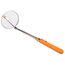 Auto Inspektionsspiegel mit Teleskopgriff Teleskop Spiegel Werkzeug Geocaching Ausrüstung Einziehbar Teleskopspiegel Reparatur Inspektionsspiegel Durchmesser 8cm Edelstahl Reflektorspiegel (Orange)