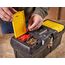 STANLEY Werkzeugkoffer leer/Werkzeugbox Werkzeugkasten - Werkzeugkiste (16 Zoll, mit herausnehmbarer Ablage, zwei Organizern, Metallschließen, Kunststffgroff) 1-92-065