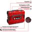Original Einhell E-Case 78-tlg. Werkzeugkoffer Renovierung (Sanierungen, Bohrer-Set, Bit-Set, Fugenwerkzeug, Zangen, Spachtel, Holzsäge, Rollgabelschlüssel, Wasserwaage, Systemkoffer)