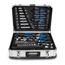 Scheppach TB150 Aluminium Werkzeugkoffer gefüllt 101-tlg Werkzeug Set | Werkstattkoffer mit Schraubenschlüssel, Hammer, Zange, Schraubendreher und gängigen Werkzeugen, Ideal für Werkstatt & Haushalt