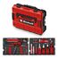 Original Einhell E-Case 79-tlg. Werkzeugkoffer Umzug (Schlosserhammer, Zangen, Bit-Zubehör, Abbrechklingenmesser, Maßband, Wasserwaage, Gabel-Ringschlüssel, Systemkoffer)