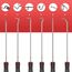 TXXATX 10-Teilig Pick und Haken Set Rot Wellendichtring Werkzeug 24 cm und 16,5 cm Haken Werkzeug Universal Präzision Haken für Öl-Ringe O-Ring Dichtung Auto Schläuchen Demontage Werkzeug