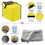 URAQT Mikrofasertücher Auto,6 PCS 500GSM Mikrofasertücher Multifunktionales Motorrad Fusselfreie Handtuch,Reinigungstuch Microfasertuch für Auto Haushalt Küche Fenster Gelb Grau-30x40CM
