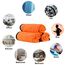 URAQT Mikrofasertücher Auto,3 PCS 400GSM Mikrofasertücher Multifunktionales Motorrad Fusselfreie Handtuch,Reinigungstuch Microfasertuch für Auto Haushalt Küche Fenster Orange Grau- 60x40CM
