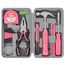 Hi-Spec Werkzeugset in Pink für Frauen - Komplettset für Heimwerkerinnen mit Hammer, Zange, Schraubendreher, Bits, Maßband und Wasserwaage - Ideal für Haushalt und Geschenk