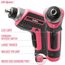 Hi-Spec 35-teiliges Pink-Rosa Heimwerker Werkzeug-set mit wiederaufladbarem USB-Akkuschrauber. Für Reparaturen und Wartungen in einem praktischen Werkzeugkoffer – Für Frauen und Mädchen