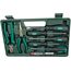 Brüder Mannesmann Werkzeuge M29032 Werkzeugkoffer, 47-teilig, Grün (Matt), (L x B x H) 335 x 335 x 195 mm & M19652 Gabelringschl DIN 3113 Satz, 12-tlg