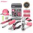 Hi-Spec Werkzeugset in Pink für Frauen - Komplettset für Heimwerkerinnen mit Hammer, Zange, Schraubendreher, Bits, Maßband und Wasserwaage - Ideal für Haushalt und Geschenk