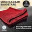 Ivality® Auto Trockentuch XXL 80x50 cm – 1800 GSM Ultra Saugstarke Mikrofasertücher für Autopflege und Motorrad, Fusselfreies, Lack-schonendes Twisted Towel Microfasertücher - Rot