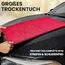 Ivality® Auto Trockentuch Groß 40x60 cm – 1800 GSM Ultra Saugstarke Mikrofasertücher für Autopflege und Motorrad, Fusselfreies, Lack-schonendes Twisted Towel Microfasertücher - Rot