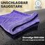 Ivality® Auto Trockentuch Klein 40x40 cm – 1800 GSM Ultra Saugstarke Mikrofasertücher für Autopflege und Motorrad, Fusselfreies, Lack-schonendes Twisted Towel Microfasertücher - Lila