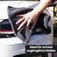 Ivality® Auto Trockentuch Klein 40x40 cm – 1800 GSM Ultra Saugstarke Mikrofasertücher für Autopflege und Motorrad, Fusselfreies, Lack-schonendes Twisted Towel Microfasertücher - Grau