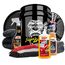 Autowäsche Set - SONAX: Autoshampoo Glanz Shampoo Konzentrat - Magic Bucket SONAX Felgenbeast Wascheimer mit Deckel & Schmutzfalle, Waschhandschuh mit Insekten Mesh - Autoreinigungsset Aussen