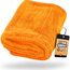 Nuke Guys Gamma Dryer XXL | Ultra saugstarkes Trockentuch 1400 GSM orange 50x80cm | Fusselfrei, abgerundete sanfte Fasern, kratzerfrei, extra groß | Premium Mikrofasertuch für Auto Motorrad Fahrrad