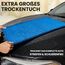 Ivality® Auto Trockentuch Set – 2 Stück - 80x50 cm & 40x40 cm, 1400 GSM Saugstarkes Twisted Mikrofasertücher - Trockentuch für AutoPflege und Motorrad - Fusselfreie & Lack-schonende Microfasertuch