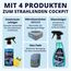 LICARGO Innenraum & Scheiben Set Pads - 2X Glas & Scheiben Pads - 1x hochwertiger Glasreiniger (750ml) - 1x Premium Innenraumreiniger (500ml) - 6x Lackschonende Mikrofasertücher mit 380 GSM
