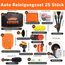 KEYAYE Auto Reinigungsset, 25 Pcs Autopflege Set, Auto Waschen Set Auto Putz Set mit Detailing Pinsel für Auto Reinigung Innenraum und Außen, Lüftungsschlitz, Motor, Rädern, Haushaltsreinigung