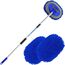 GreatCool 160CM Autowaschbürste Waschbürste Auto mit Langer Griff,2 in 1 Blau Mikrofaser Chenille Autowaschmopp Waschhandschuh Reinigungsbürste für Autos,Lastwagen,Wohnmobile（2 x Moppkopf）