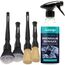 LICARGO Detailing Pinsel & Innenraumreiniger Set 500ml mit Meeresbrise Duft + Detailing Pinsel Set 4 Stück - Cockpitreiniger & Autopinsel für Innenreinigung, Kunststoff, Leder, Polster -Autopflege Set